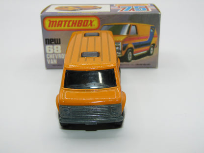 Matchbox Superfast 68C Chevy Van SMOKE Windows Blue & Red Stripe