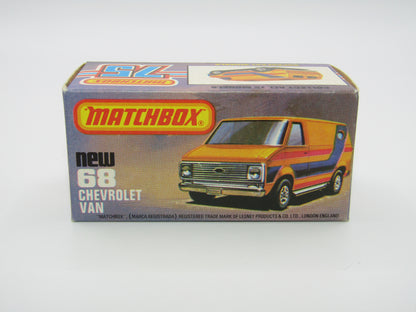 Matchbox Superfast 68C Chevy Van SMOKE Windows Blue & Red Stripe