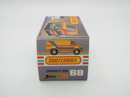 Matchbox Superfast 68C Chevy Van SMOKE Windows Blue & Red Stripe