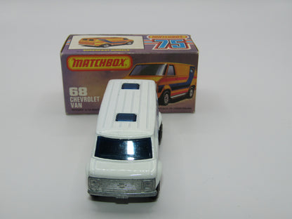 Matchbox Superfast 68C Chevy Van White Adidas Tampo