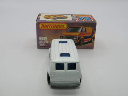 Matchbox Superfast 68C Chevy Van White Adidas Tampo