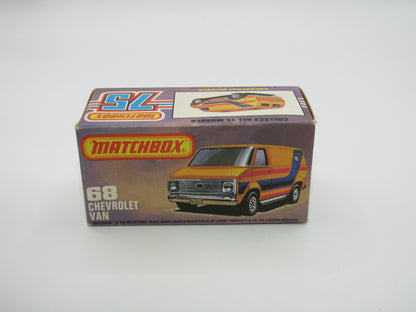 Matchbox Superfast 68C Chevy Van White Adidas Tampo