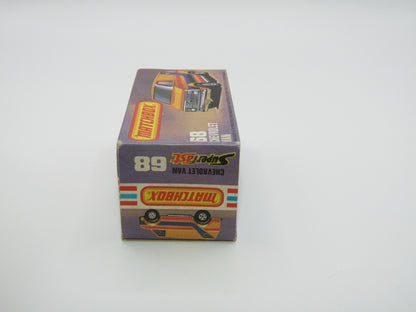 Matchbox Superfast 68C Chevy Van White Adidas Tampo