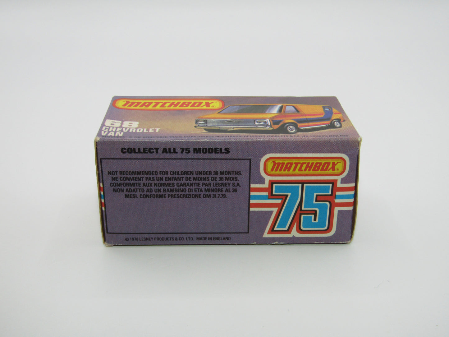 Matchbox Superfast 68C Chevy Van White Adidas Tampo