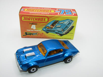 Matchbox Superfast 4C Pontiac Firebird DARK Metallic Blue