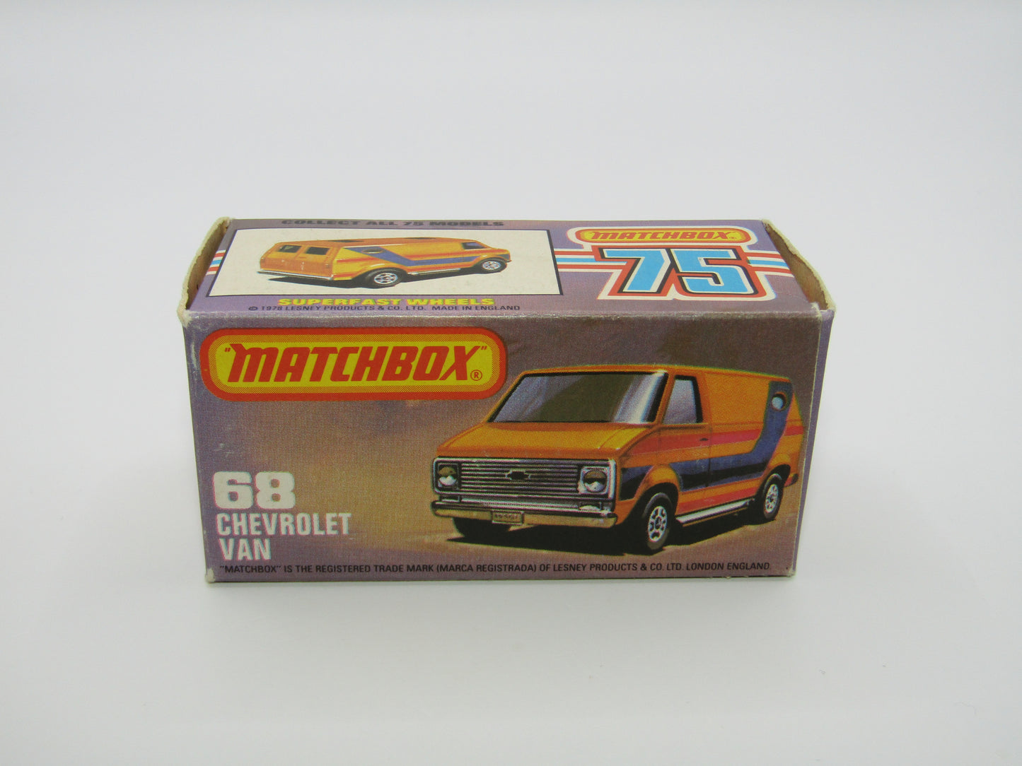 Matchbox Superfast 68C Chevy Van GREEN Windows