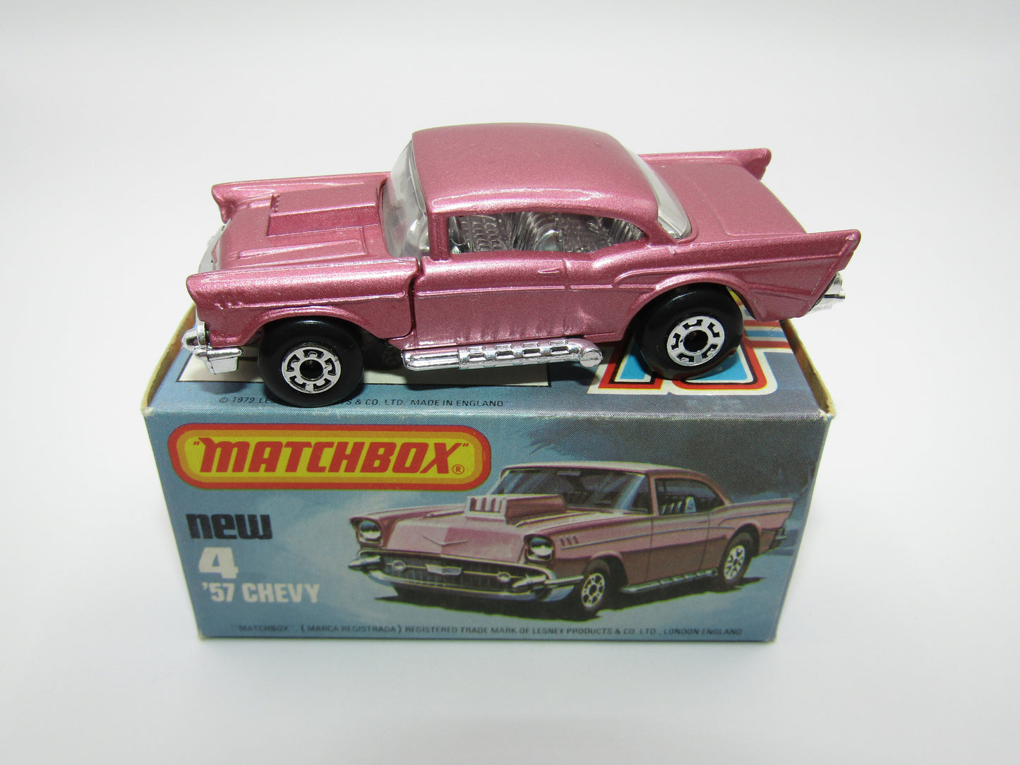 Matchbox Superfast 4D '57 Chevy Light Metallic Pink