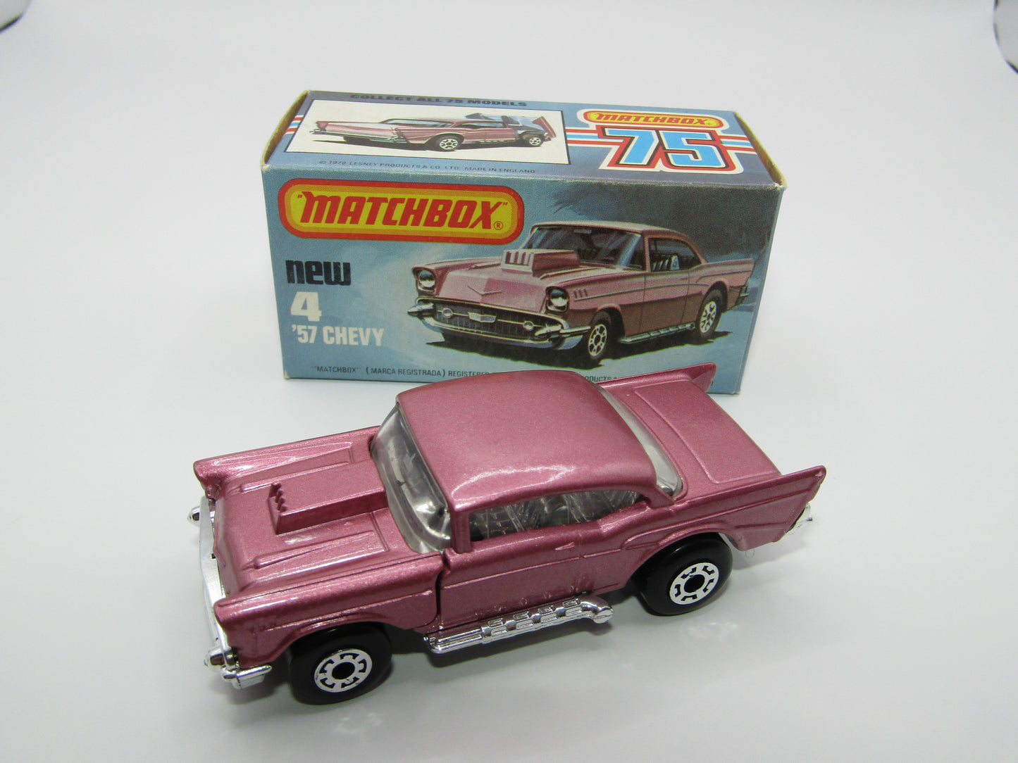 Matchbox Superfast 4D '57 Chevy Light Metallic Pink