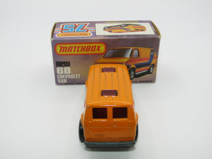 Matchbox Superfast 68C Chevy Van RED Windows