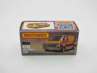 Matchbox Superfast 68C Chevy Van RED Windows