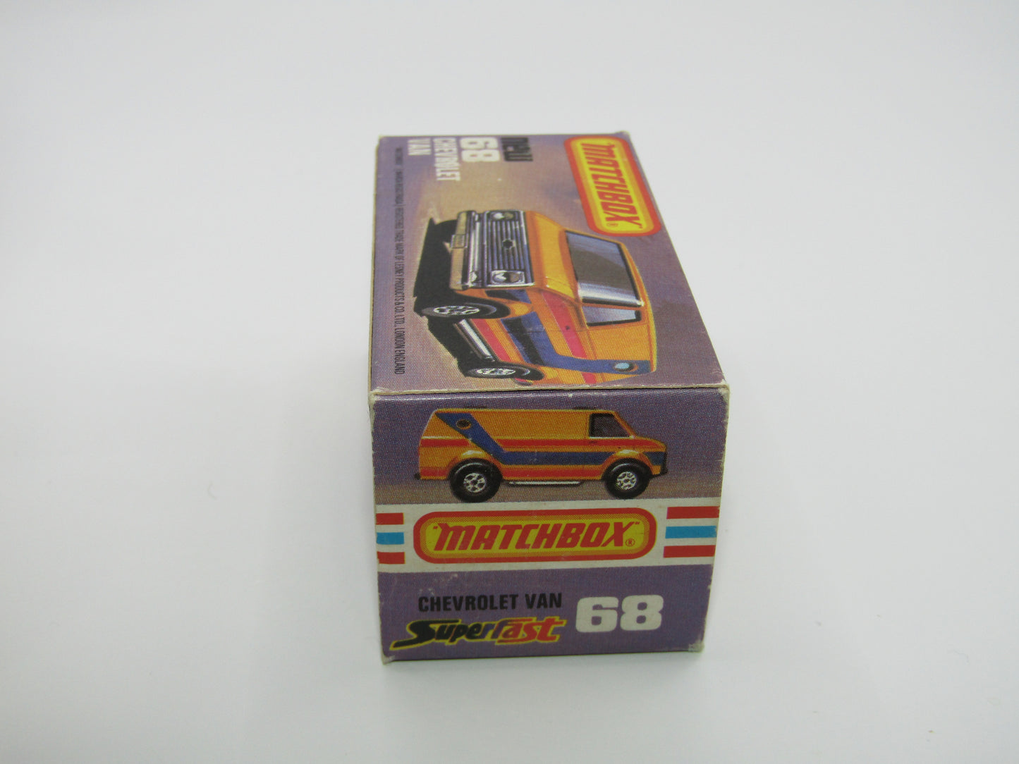 Matchbox Superfast 68C Chevy Van RED Windows