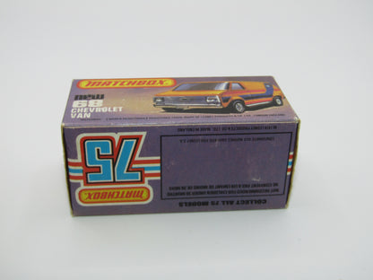 Matchbox Superfast 68C Chevy Van RED Windows