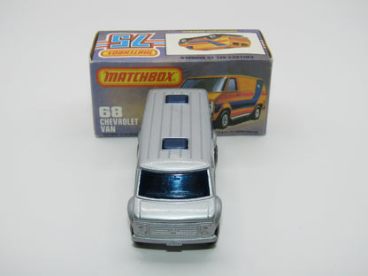 Matchbox Superfast 68C Chevy Van,Vanpire, SILVER Base