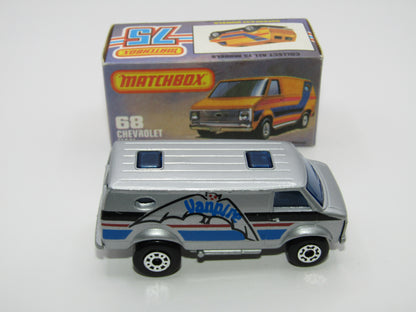 Matchbox Superfast 68C Chevy Van,Vanpire, SILVER Base