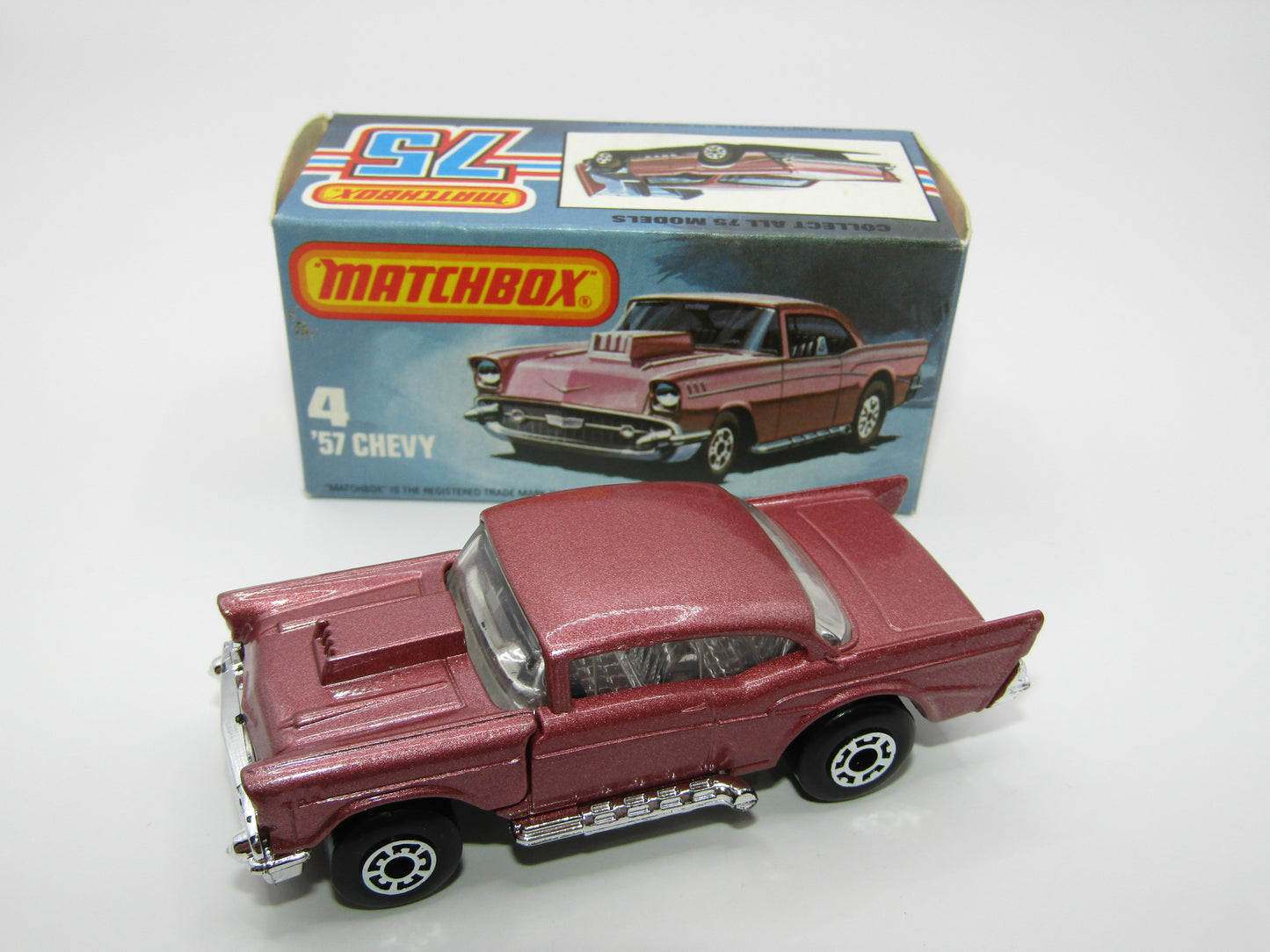 Matchbox Superfast 4D '57 Chevy Dark Metallic Pink