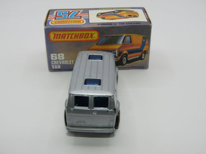 Matchbox Superfast 68C Chevy Van,Vanpire, SILVER Base