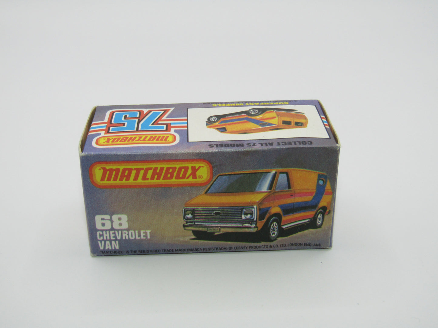 Matchbox Superfast 68C Chevy Van,Vanpire, SILVER Base