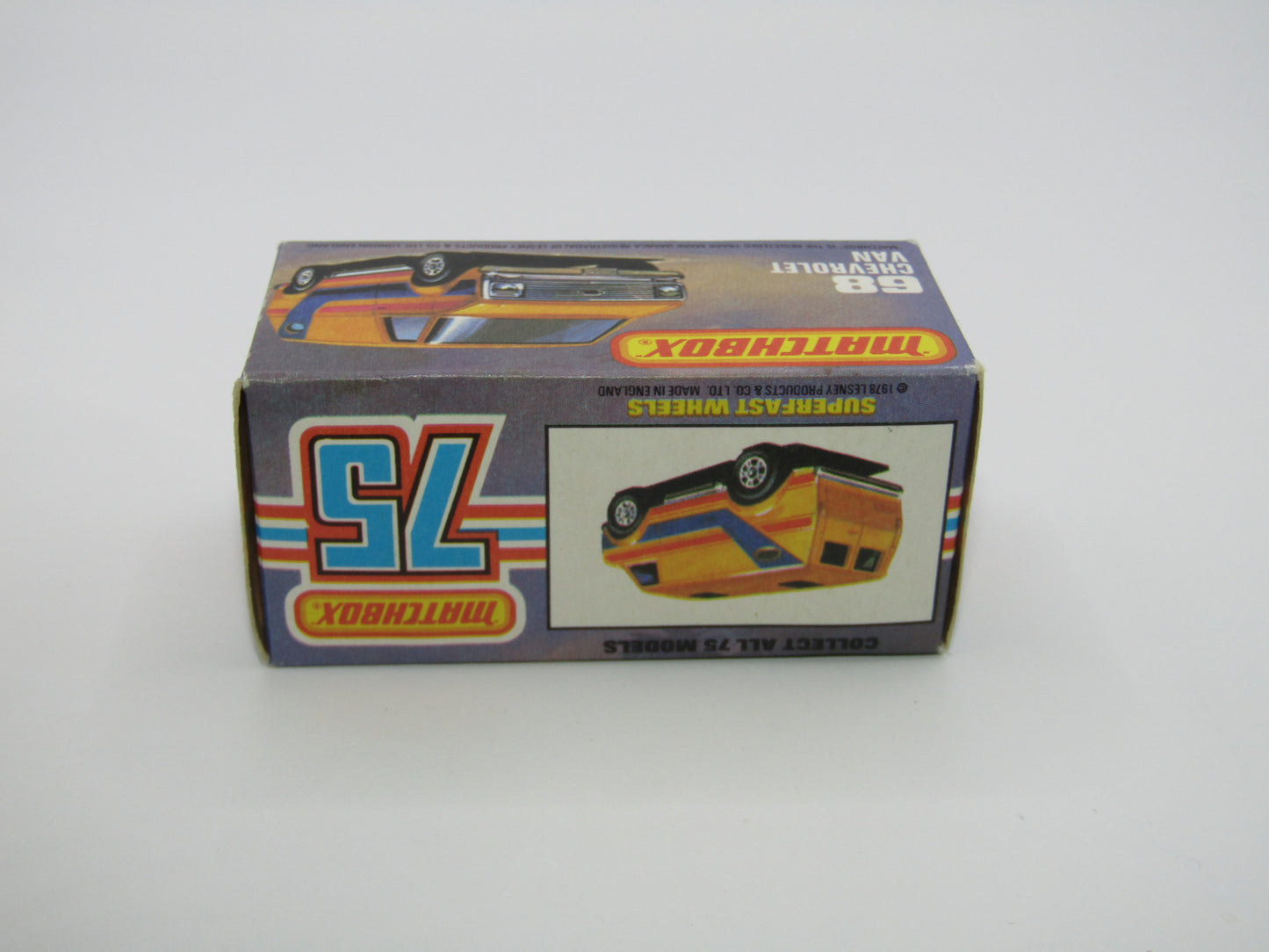Matchbox Superfast 68C Chevy Van,Vanpire, SILVER Base