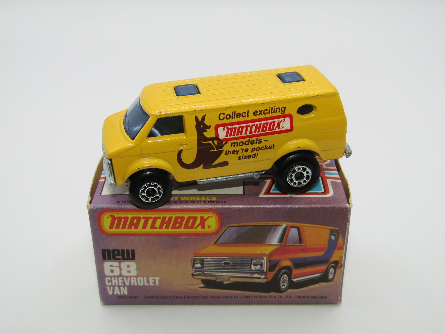 Matchbox Superfast 68C Chevy Van Yellow, Australian Issue