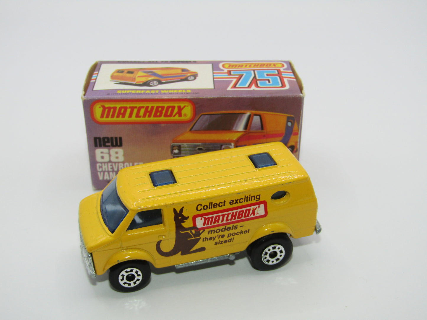 Matchbox Superfast 68C Chevy Van Yellow, Australian Issue