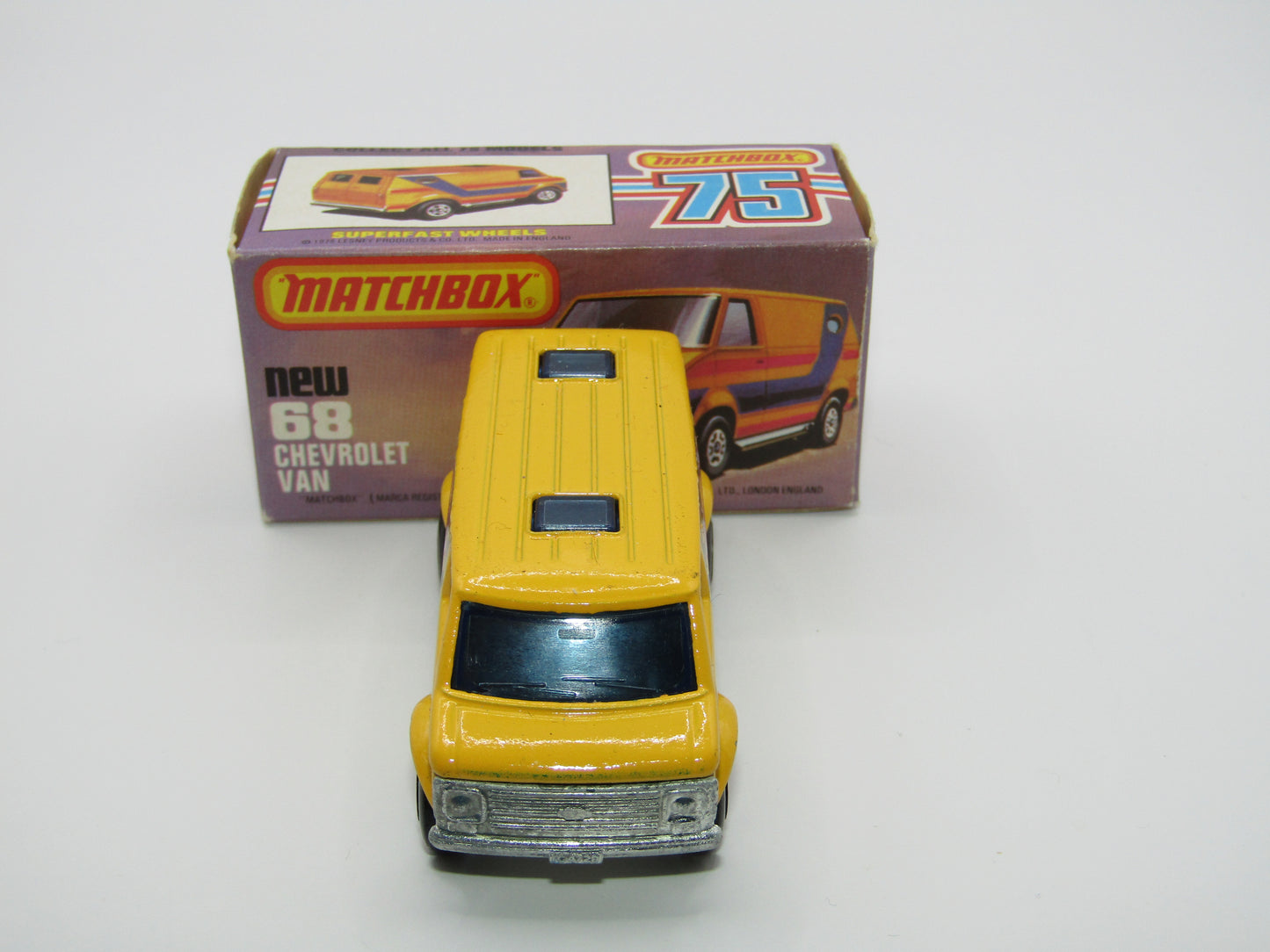 Matchbox Superfast 68C Chevy Van Yellow, Australian Issue