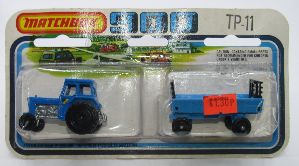 Matchbox Superfast Twin Pack TP-11 Ford Tractor & Trailer Rare YELLOW Interior