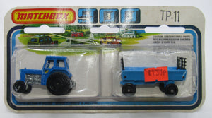 Matchbox Superfast Twin Pack TP-11 Ford Tractor & Trailer Rare YELLOW Interior