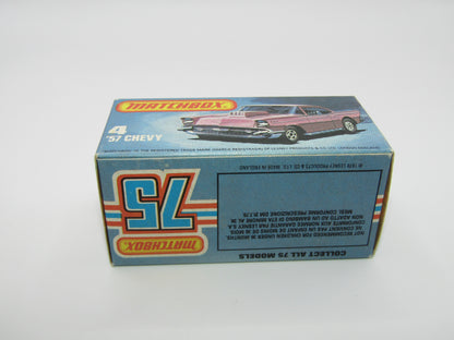Matchbox Superfast 4D '57 Chevy Red - MISSING SIDE CHERRY BOMB Tampo's