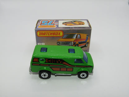 Matchbox Superfast 68C Chevy Van Green BROWN Tampo