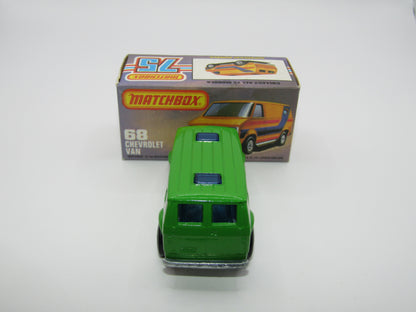 Matchbox Superfast 68C Chevy Van Green BROWN Tampo