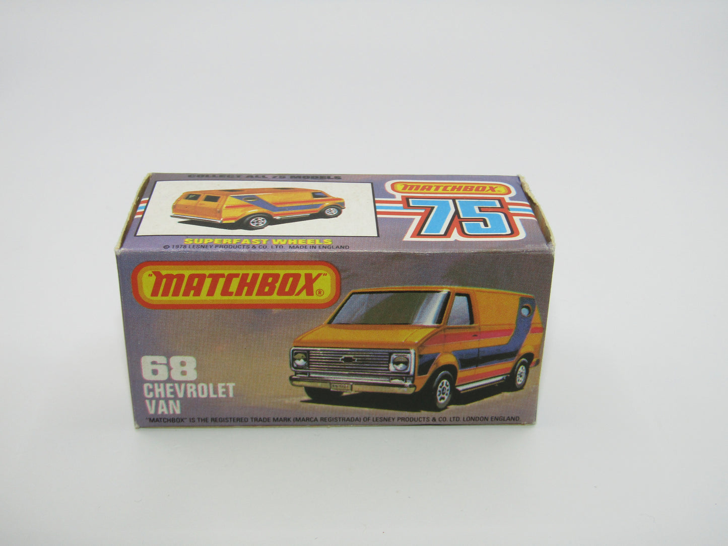 Matchbox Superfast 68C Chevy Van Green BROWN Tampo