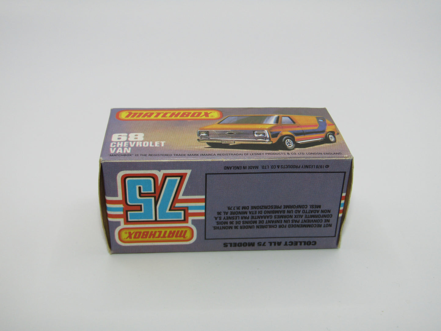 Matchbox Superfast 68C Chevy Van Green BROWN Tampo