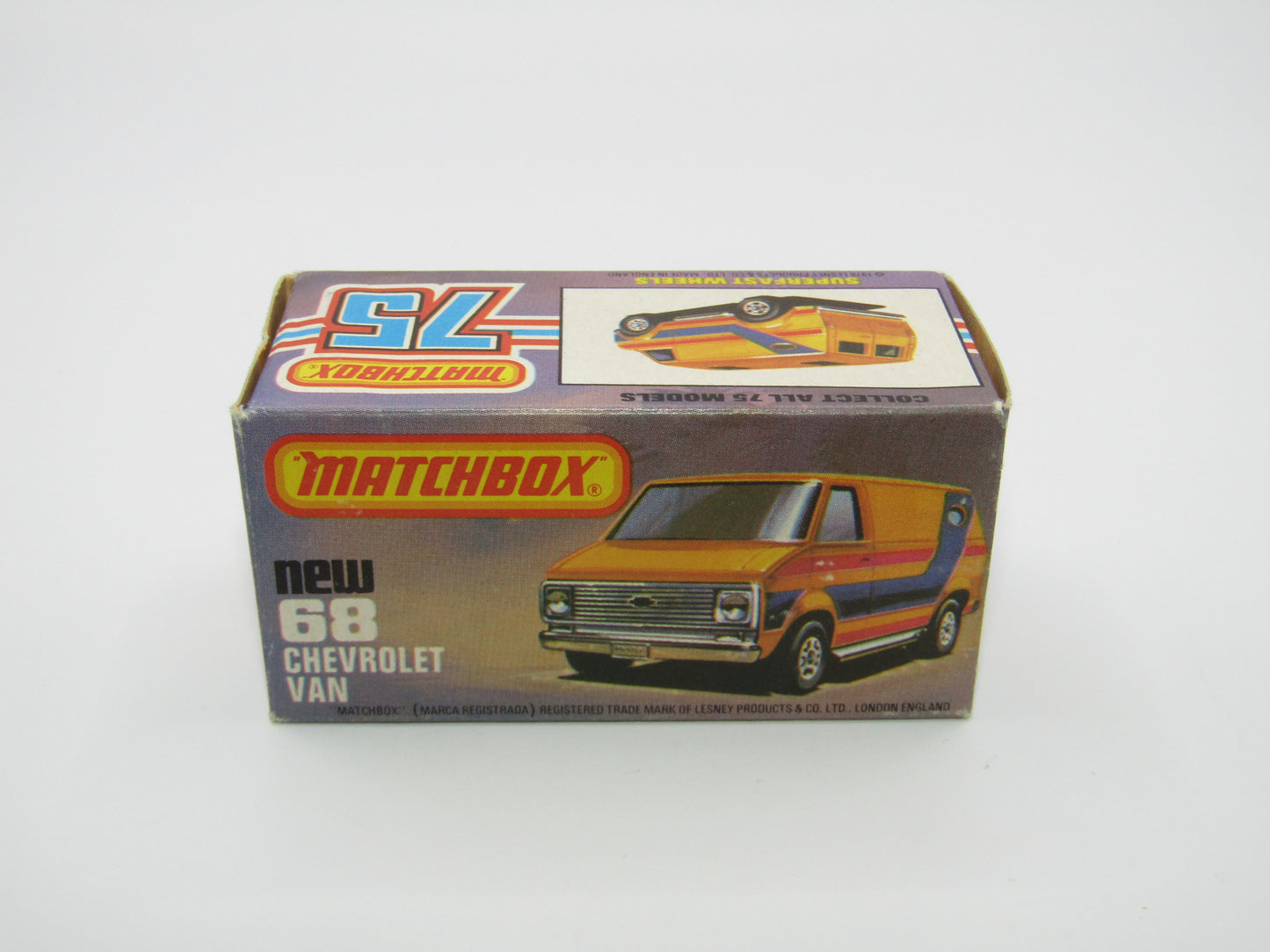 Matchbox Superfast 68C Chevy Van Green Yellow Tampo