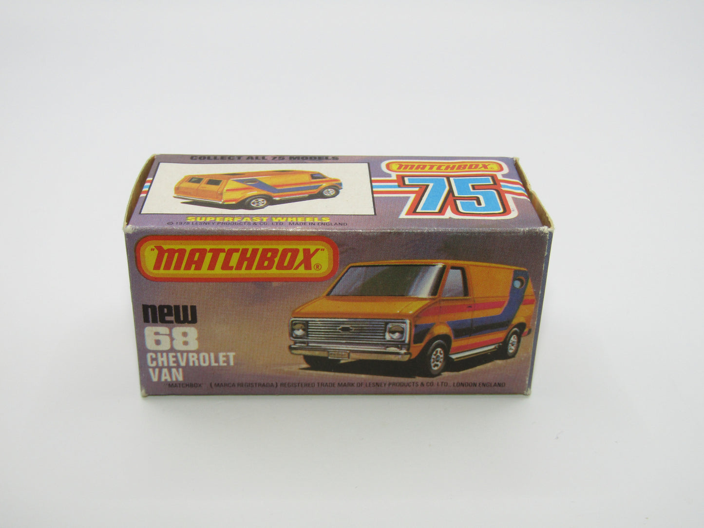 Matchbox Superfast 68C Chevy Van Green Yellow Tampo