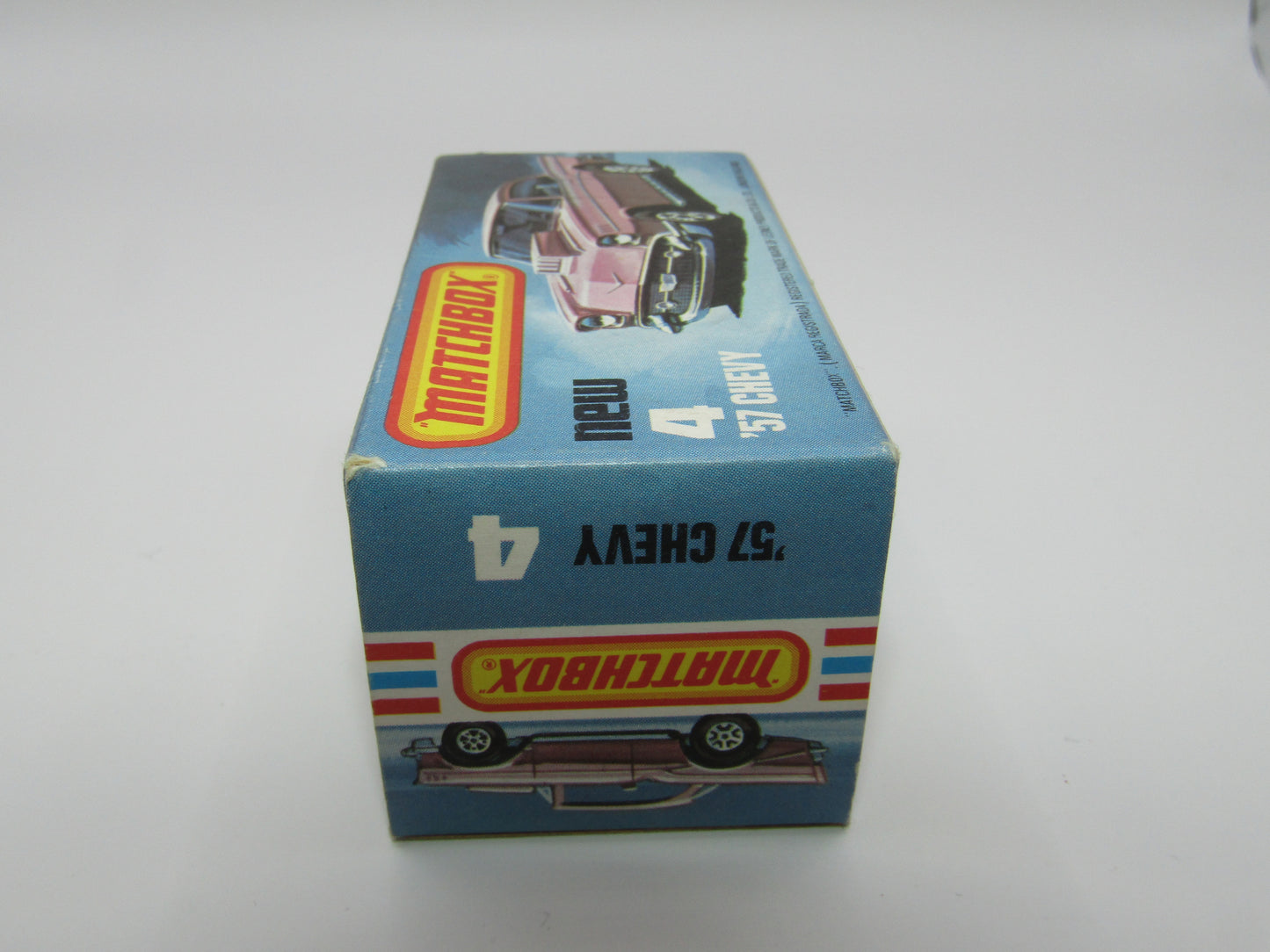 Matchbox Superfast 4D '57 Chevy Red - NO BONNET Tampo Silver Base