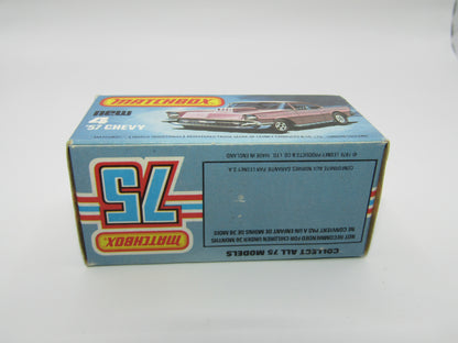 Matchbox Superfast 4D '57 Chevy Red - NO BONNET Tampo Silver Base