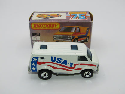 Matchbox Superfast 68C Chevy Van USA 1 Tampo