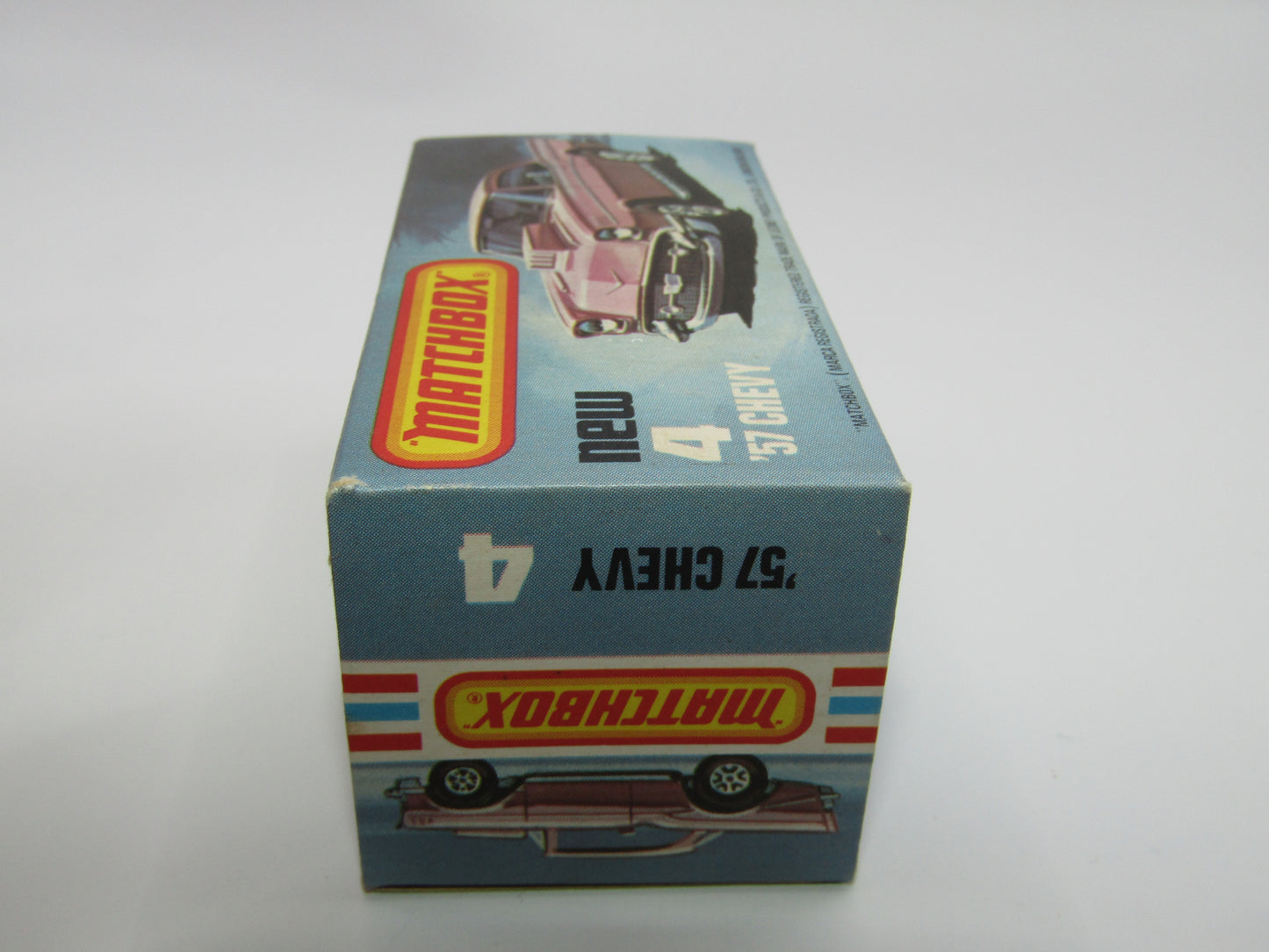 Matchbox Superfast 4D '57 Chevy Red - NO BONNET Tampo BLACK Base