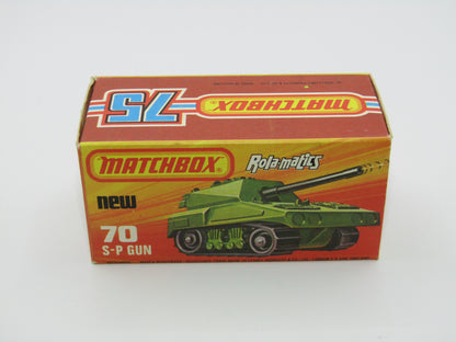 Matchbox Superfast 70C SP Gun Olive Green BLACK Tracks