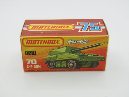 Matchbox Superfast 70C SP Gun Olive Green BLACK Tracks