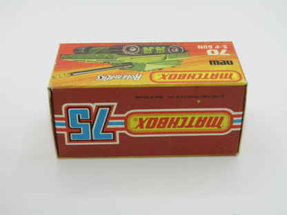 Matchbox Superfast 70C SP Gun Olive Green BLACK Tracks