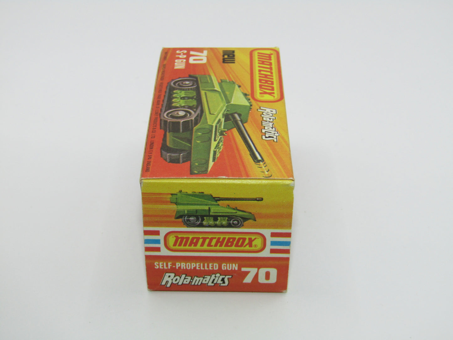 Matchbox Superfast 70C SP Gun Olive Green BLACK Tracks