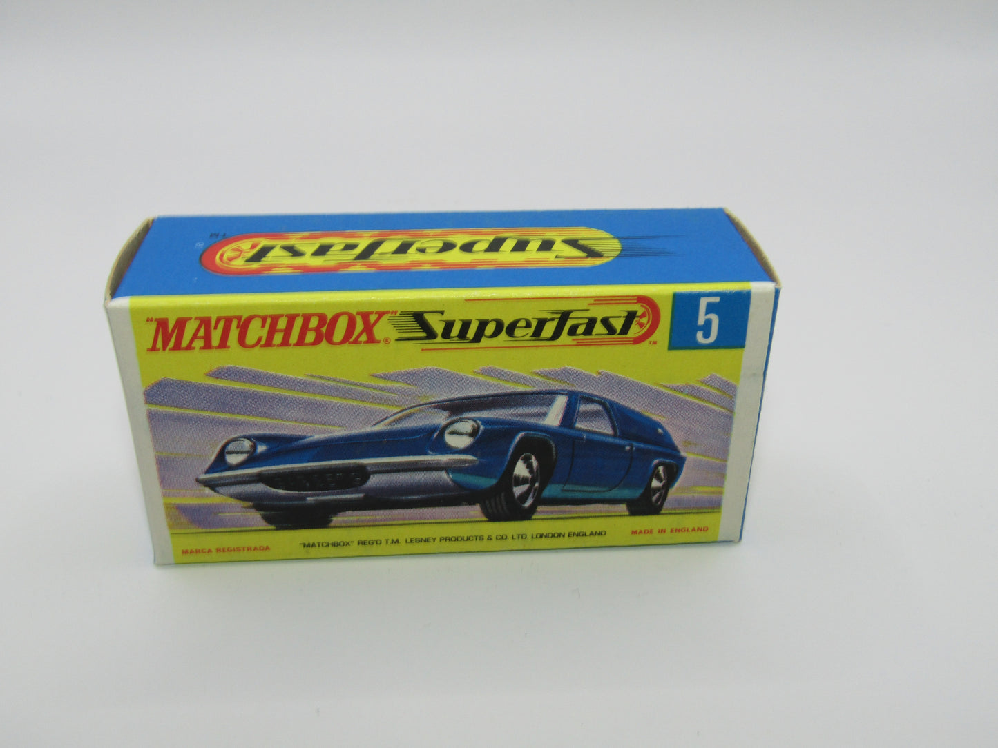 Matchbox Superfast 5A Lotus Europa Black NO TAMPO DOT DASH SPOKE WHEELS