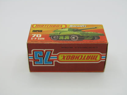 Matchbox Superfast 70C SP Gun Olive Green BLACK Tracks