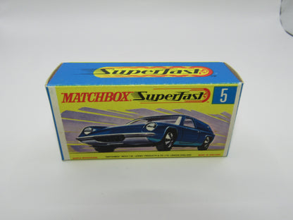Matchbox Superfast 5A Lotus Europa Black NO TAMPO DOT DASH SPOKE WHEELS