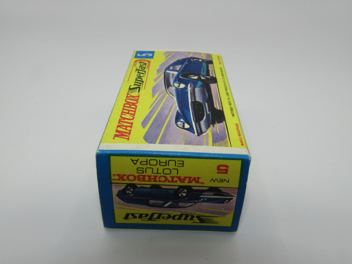 Matchbox Superfast 5A Lotus Europa Black NO TAMPO DOT DASH SPOKE WHEELS