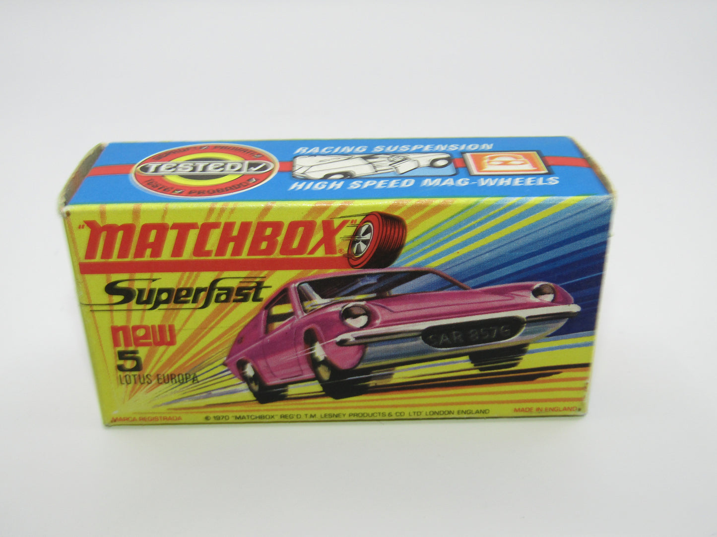 Matchbox Superfast 5A Lotus Europa Pink Part Customised HIGH ARCHES NARROW WHEELS