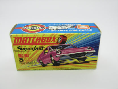 Matchbox Superfast 5A Lotus Europa Pink Part Customised HIGH ARCHES NARROW WHEELS