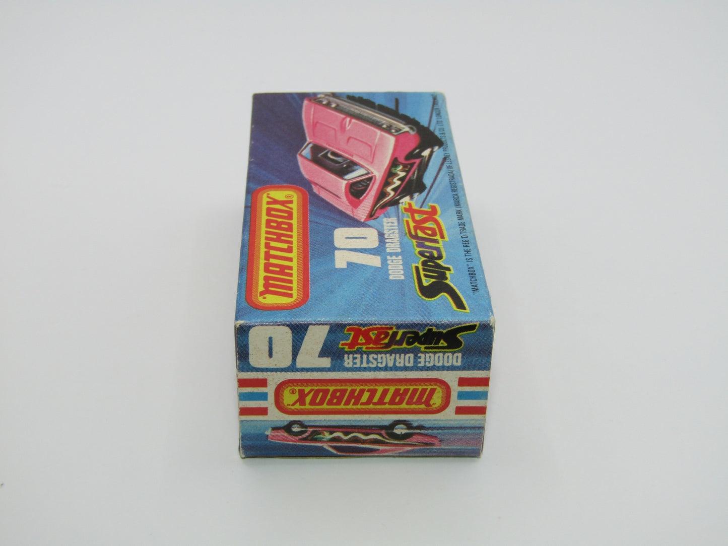 Matchbox Superfast 70B Dodge Dragster Rare J Box Hot Pink Black Base