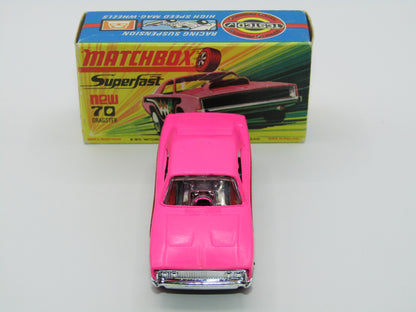 Matchbox Superfast 70B Dodge Dragster MET GREY Base DK Green Snake